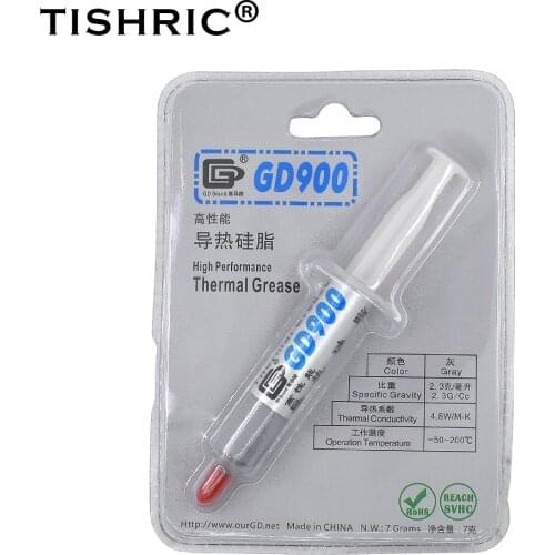 TISHRIC 7 Gram GD900 Thermal Paste CPU GPU Cooler Cooling Fan Pad Compound Silicone Plaster Heatsink Processor Thermal Grease