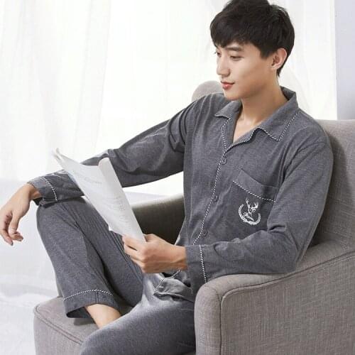 Comfortable Men Pajamas Cotton Homewear traje conjuntos pigiama uomo Pajamas for Men pijama hombre invierno Winter Man Pajamas