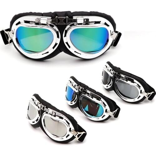 Vintage Cycling Glasses Retro Motorcycle Goggles for Harley Motocross Sunglasses Dirt Bike Ski Sports Windproof Dustproof Goggle