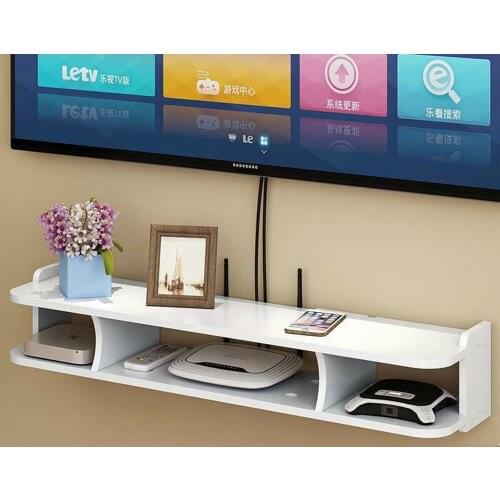 Drawer Organizer Punch-Free Living Room TV Wall Set-Rop Box Rack Router Storage Box Wall Hanging Decorative Partition Bedroom