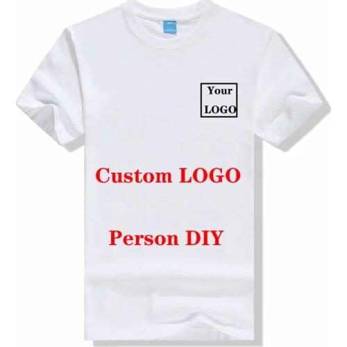 Factory Price! Free Custom LOGO Design 100% Cotton T Shirt for Men Women DIY Photo or Logo Casual AD tops Team Clothes Tee