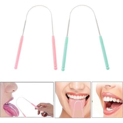 1PCS Tongue Cleaner Brush Tongue Toothbrush Oral Hygiene High Quality Tongue Scraper Stainless Steel Oral