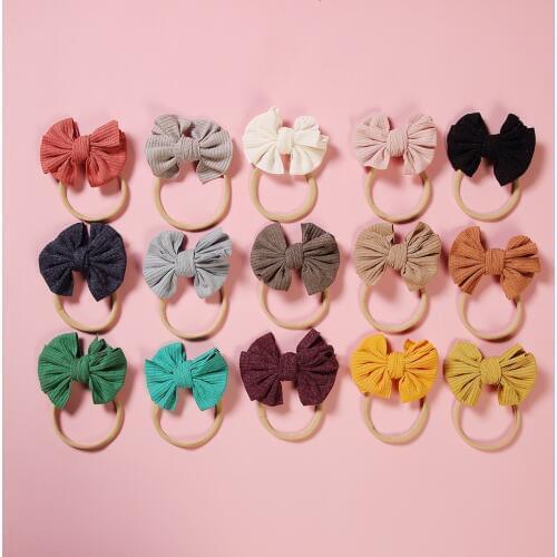1pcs Baby Girls Bowknot Crown Headband Lace Elastic Princess Hair Band Fashion New Style Children Kids Hair Accessories