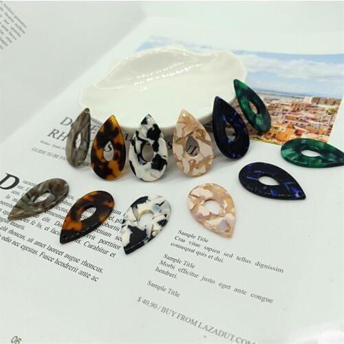 10pcs/lot Drop shape Tag Acetic Acid Acrylic Charms Connectors for Earring Pendant Earring Accessories diy Handmade jewel