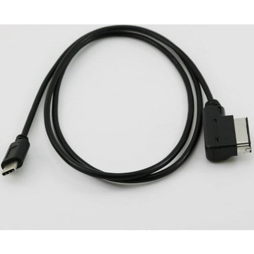 10pcs Pro Car AMI USB 3.1 Type-C USB-C Charge Adapter Cable For Car AUDI 1m/3ft Black