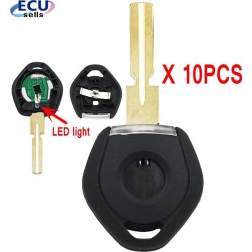10PCS X for Bmw Car Key Shell Remot Fob 4 Track Blade Transponder Key Blank Fob For BMW 3 5 7 Z3 E36 E34 E38 E39 with LED light