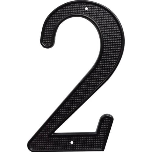 10cm Black House Number 4" Door Outdoor Mailbox Numbers Huisnummer Numeros Para Casa Street Address Nail on Metal Zinc Numbers