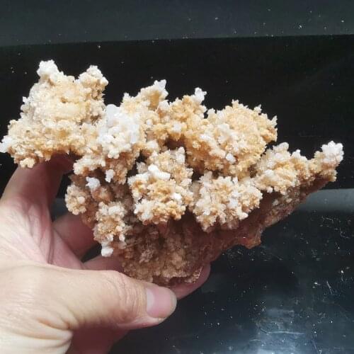 266.9gNatural rare cactus flower calcite and crystal stone mineral specimen healing energy furniture decoration QUARTZ GEM