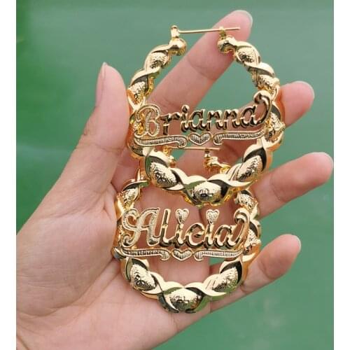 3UMeter 2020 New XOXO Earrings Women Custom Name Earrings XOXO Set Necklace Bracelet I Love You Set Necklace Bracelet Gold Gift