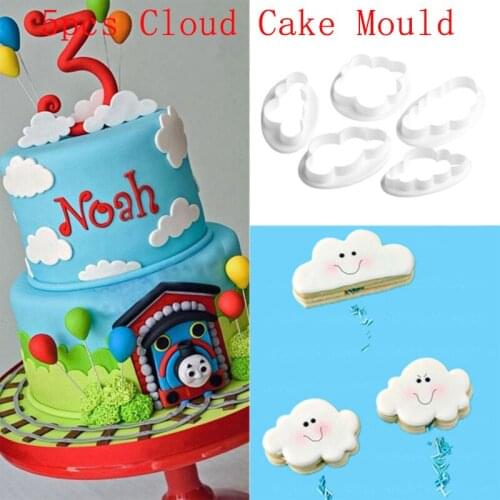5PCS/Set Cloud Shape Sugar Paste Cookie Cutter Custom Made 3D Printed Fondant Cookie Cutter Biscuit Mold Cake Decorating Tools
