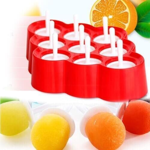 9PCS/lots Silicone Mini Push Up Jelly Ice Cream Pop Yogurt Mold Popsicle Maker