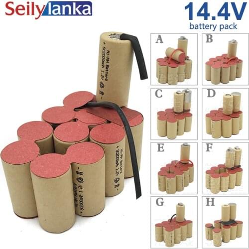 14.4V 4000mAh Ni MH battery pack Welding custom tool cd for Black Decker Bosch Dewalt FESTOOL Hilti Hitachi Makita Metabo