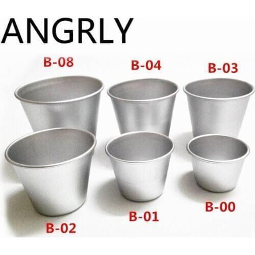ANGRLY Stainless Steel Half Football Form Kitchen DIY Baking Western Cup Baking Cake Mould Oven Pudding Jelly Coffee Dessert