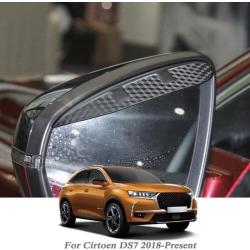 Car Rearview Mirror Rain Eyebrow Auto Shield Snow Guard Sun Side Visor Shade Protector For Cirtoen DS7 2018-Present Accessories