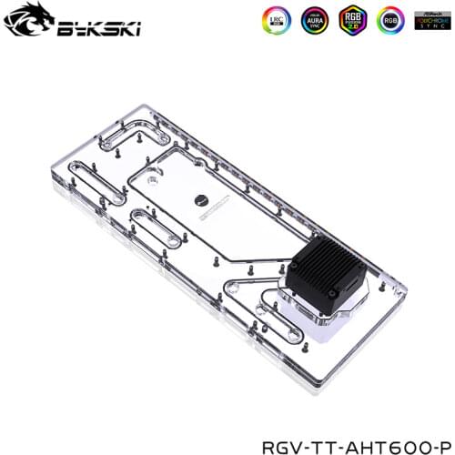 Bykski Waterway Distr Plate ,Water Tank For Tt PremiumAH T600 PC Case ,Professionally Used RGB Reservoir, RGV-TT-AHT600-P