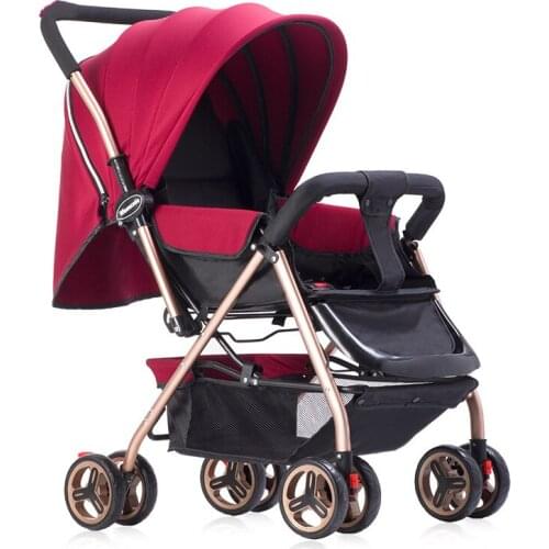 High Landscape Baby Stroller Lightweight Two-way Trolley Can Sit and Lie Baby Stroller Baby Stroller Luxury Stroller Baby Car