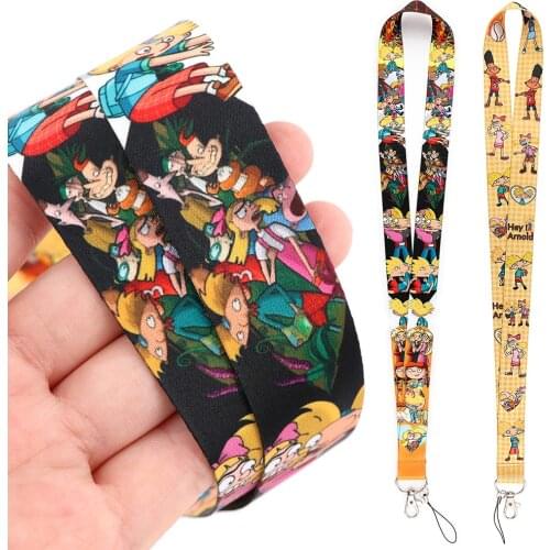 DZ2285 90s Cartoon anime Lanyard for Key Neck Strap lanyard Card ID Badge Holder Key Chain Key Holder Rope Keyrings Accessories