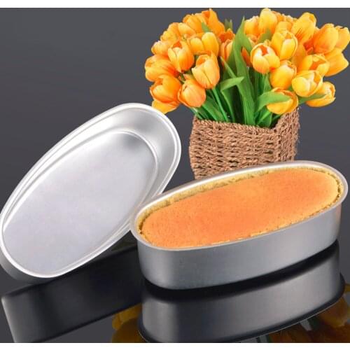 22.5*11.5*5cm Cheese Cake Pan Molds Chiffon Cake Tray Bread Making Mould Aluminum Alloy Kitchen Baking Tools Oval Shape