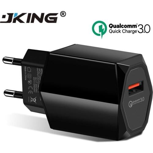 JKING 5V/2.4A Quick Charge 3.0 Mobile Phone USB Wall Charger QC 3.0 Adapter and for iPhone for Samsung Xiaomi