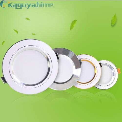 =(K)= Thin LED Downlight 220V LED Spot Down Light 18W 15W 9W 5W High Bright Gold White Round Recessed Lamp Indoor Lighting