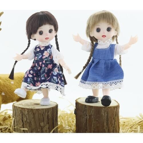 16cm BJD Doll Ob11 White Skin 13 Joints Baby Doll Makeup Toys for Children with Clothes kids toys for girls
