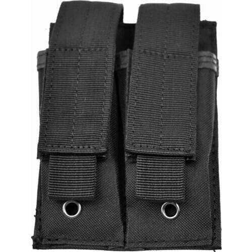 Miliary 9mm Double Molle Magazine Pouch Pistol Handgun Mag Flashlight Holder Case Waist Belt Mag Bag Hunting Accessories