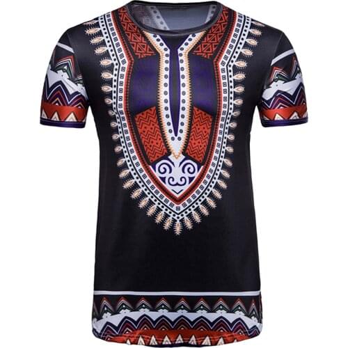 Mens 3d Ethnic T Shirt Summer Africa Dashiki Printed Clothes Vintage Tops Tee Brand Casual Short Sleeve Tshirt Plus Size Basic