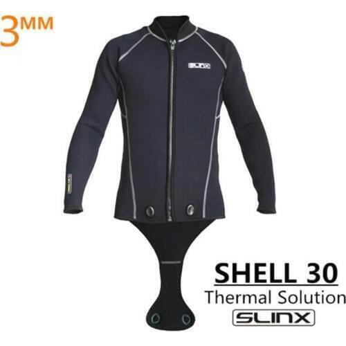 SLINX Men 3mm Neoprene Men Scuba Diving Suit Snorkeling Spearfishing Wetsuit Surfing Windsurf Keep Warm Jacket Connecting Crotch