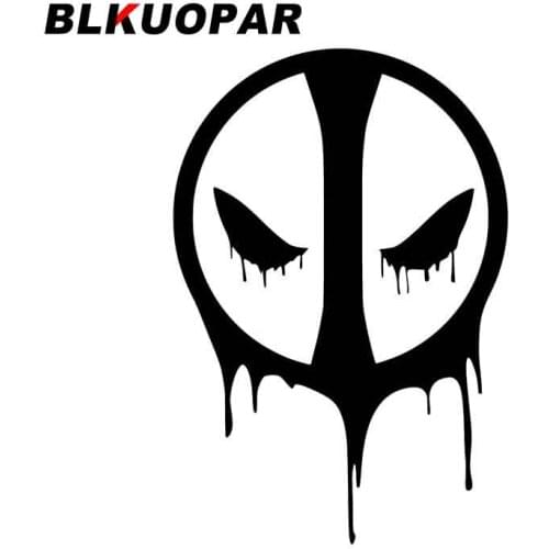 BLKUOPAR for Deadpool Symbol Car Stickers Vehicle Decals Campervan Motorcycle JDM Helmet Decor Vinyl Car Wrap Car Door Protector
