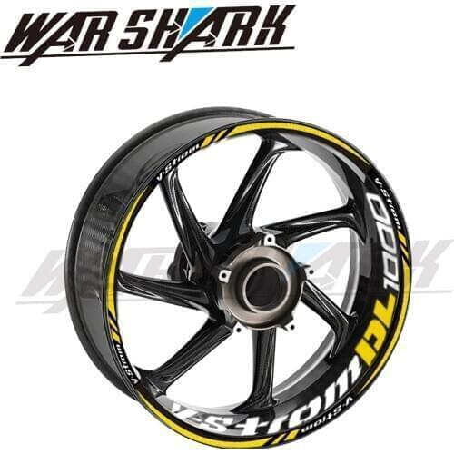 For SUZUKI V-Strom 1000 DL1000 V-Strom 1000 Customizable Colors Motorcycle Wheel Stickers Reflective Waterproof Rim Decals