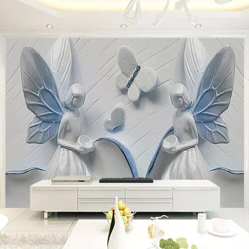Custom Mural Wallpaper 3D Stereo Butterfly Fairy Photo Wall Paper Living Room TV Sofa Bedroom Background Wall Papel De Parede 3D