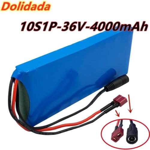 New 36V battery 10S1P 4Ah 36V 4000mah 18650 lithium ion battery pack ebike electric car bicycle scooter belt 20A BMS 500W