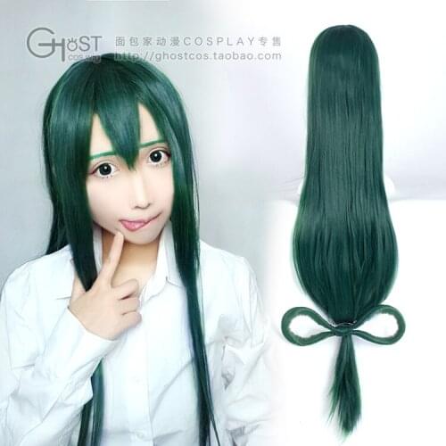VOOCIEC Boku no Hero Academia Tsuyu Asui Cosplay Wig My Hero Academia Women Long Green Synthetic Hair Halloween Party