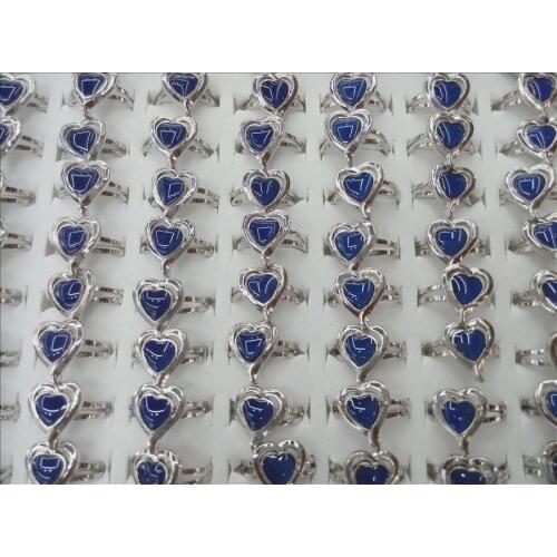 LOVE hearts mood ring mood emotion color changing adjustable 100pcs/lot