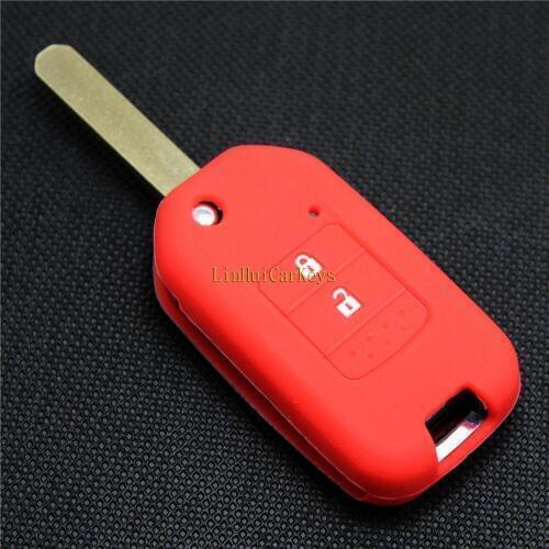 PINECONE Silicone Cover for HONDA ODYSSEY XRV CRV HRV CITY CIVIC ACCORD JADE CRIDER Folding Key 2 Buttons Key Case Shell 1 PC