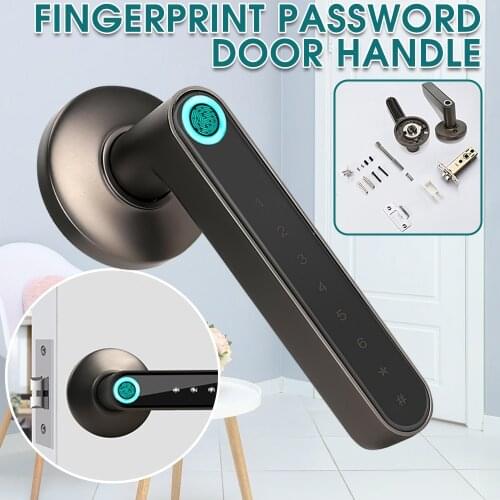 Smart Fingerprint Door Lock Bluetooth Digital Electronic Door Lock Anti-Theft Password Door Handle for Offices Home Apartment