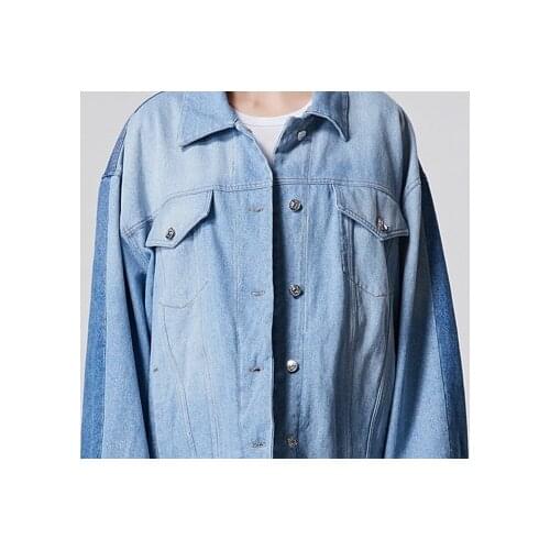 Women Denim Coat 2021 Fall New Solid Color Cotton Jacket Loose Casual Denim Jacket