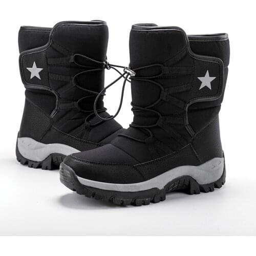 Winter Fashion Men Snow Boots Short Plush Warm Non-Slip Comfortable Male Casual Shoes Waterproof Large Size Zapatillas Hombre