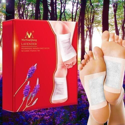 10PCS Lavender Detox Foot Patches Pads Nourishing Repair Patch Care Quality Loss Sleep Slimming Weight Foot Improve Patch Z0J2