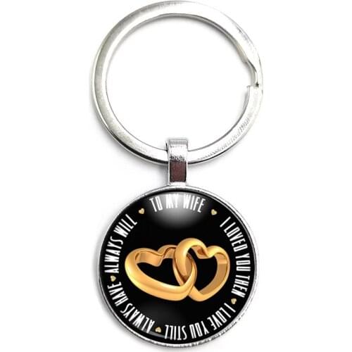 2020 Fashion MY Daughter Keychain Father and Daughter Time Glass Pendant Keychain Men and Women Jewelry Keychain