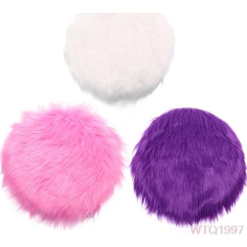 30cm Solid Color Warm Wool Round Cushion Stool Pad Thickening Dining Chair Cushion Anti-Slip Seat Mat Chair Mat Pad