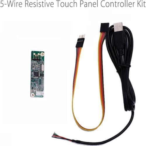 5 Wire 5-Wire Resistive Touch Screen Panel USB Port Driver Controller Board DIY LCD Display Panel 232COM