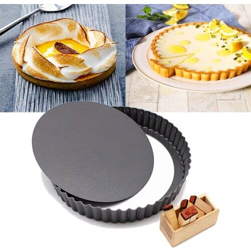 8/10/12cm Bakeware Mini Round Pie Muffin Cupcake Pans Non-Stick Tart Quiche Flan Pan Pie Pizza Cake Mold Removable Loose Bottom