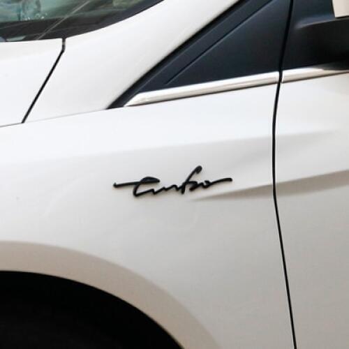 Car Sticker Emblem Badge Turbo Metal 4 Colors Tuning Auto Motorcycle Car Styling Accessories