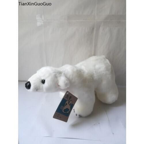 About 32cm white polar bear plush toy soft doll kids toy Christmas gift w0318