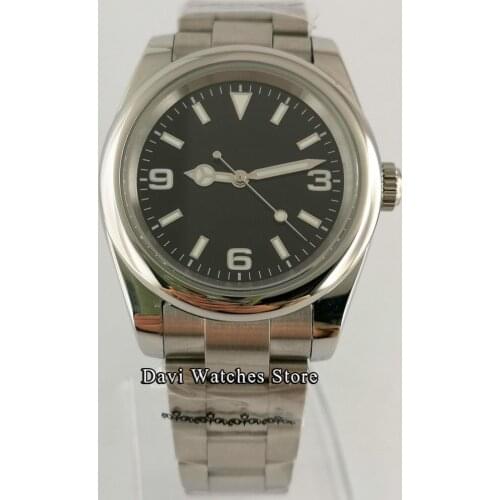 36mm Bliger Sterile Top Mens Mens Watches Luminous Sapphire Glass NH35 Movement Men Mechanical Automatic Wristwatch