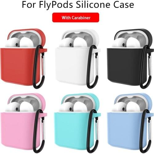 New Silicone Cover Wireless Earphone Case For Huawei Honor FlyPods Pro Protective Cases For Freebuds 2 with Metal Carabiner