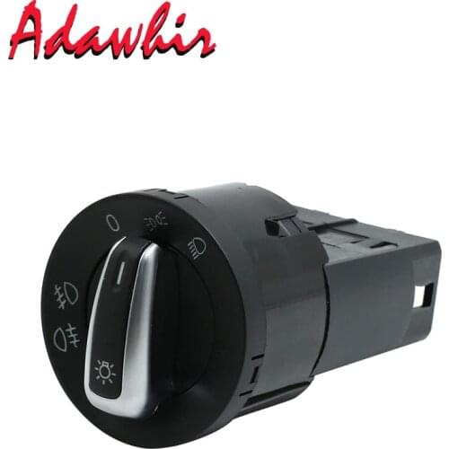 For VW Golf MK4 Jetta 4 Bora 1998-2008 Passat B5 Chrome Headlight Switch Fog Head Light Lamp Knob Button 3BD 941 531 A