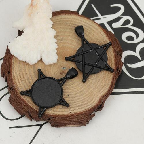 DoreenBeads Fashion Zinc Based Alloy Cabochon Settings Pendants Owl Animal Lotus Flower Silver Color Black DIY Charms , 10 PCs