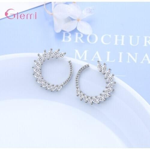 Exquisite Rhinestone Stud Earrings For Women Girl Temperament Crystal Wings Earrings Fashion Jewelry 2020 Korean Earrings